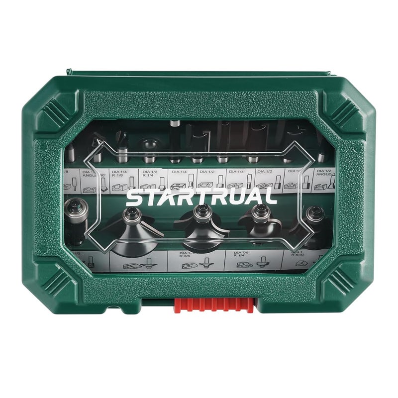STARTRUAL مجموعة 15 قطعة من بتات الخشب بعمود 1/4"، أدوات النجارة للمحترفين والمبتدئين - Image 5